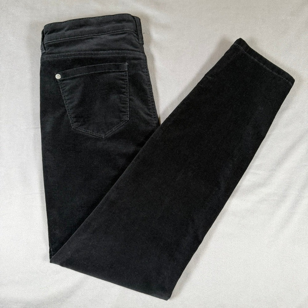 Well Worn Corduroy Pants Womens 8/29 Black Slim Stretch Casual Everyday